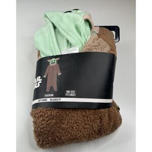 NWT Hot Topic Star Wars Kigurumi One Piece Relaxed Fit O/S Kids Green Brown